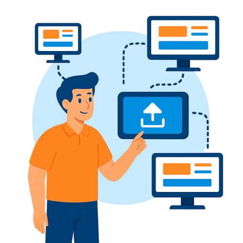 Icone Distribua suas informações em instantes