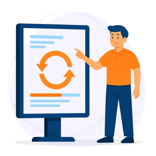 Icone Mantenha tudo sempre atualizado